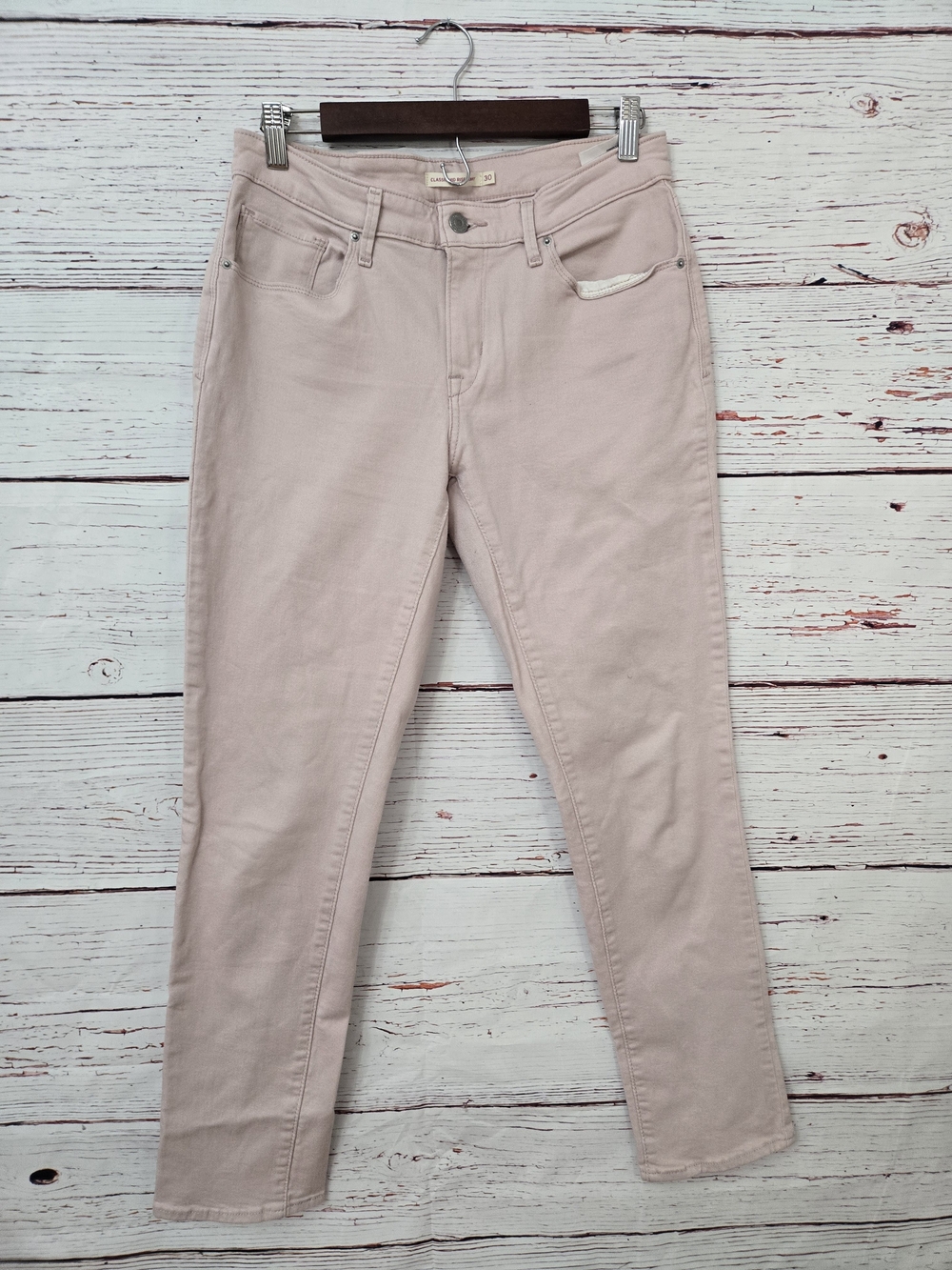 Levi's Classic Mid Rise Skinny Jeans Women's Size 30 Blush Pink Stretcha